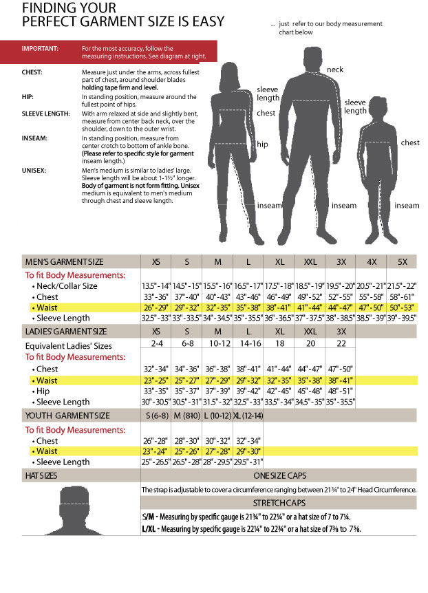 Size Chart | Blankclothing.ca