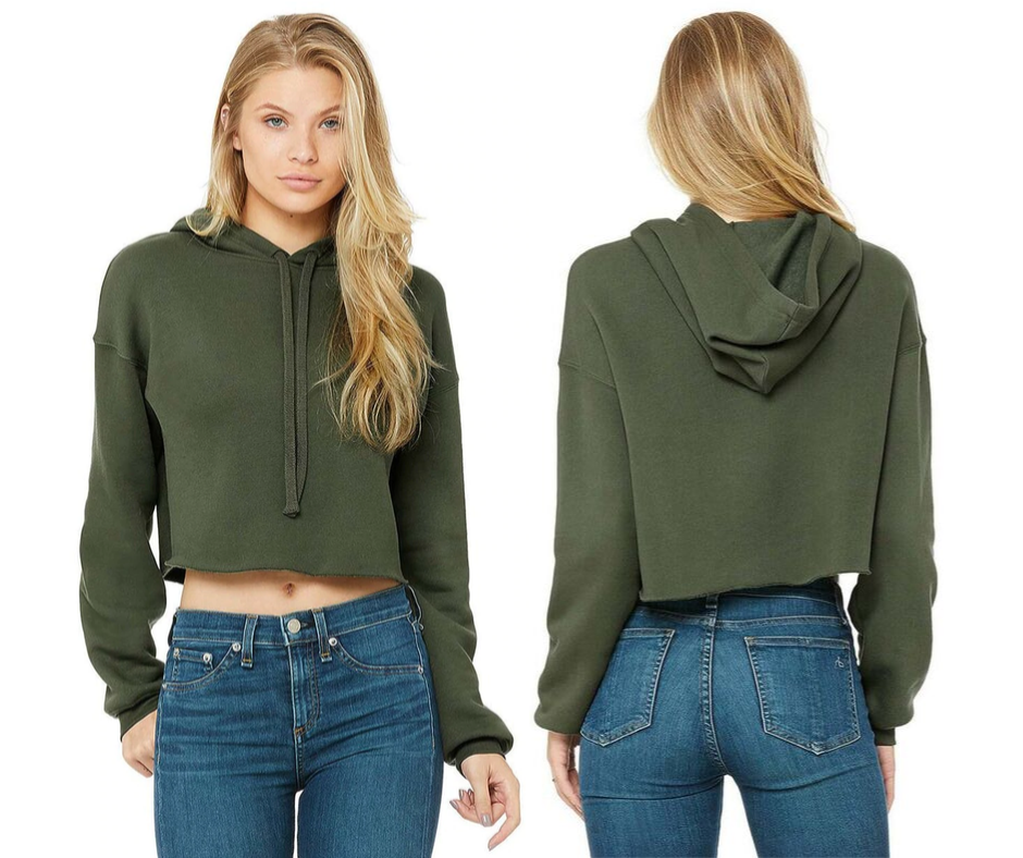 BELLA + CANVAS 7502 Women's Crop Fleece Hoodie