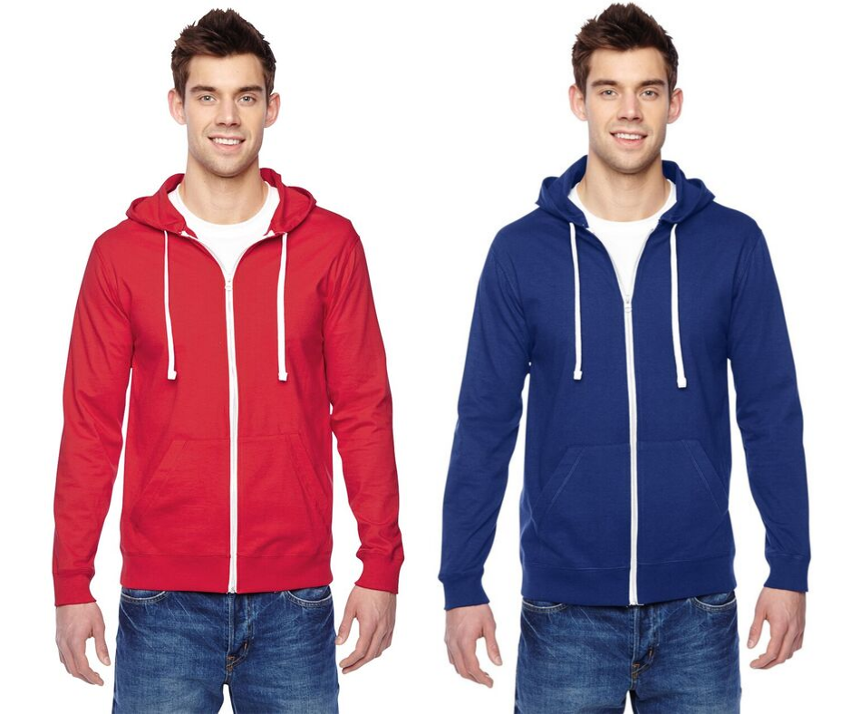 SF60R Fruit of the Loom Softspun Cotton Jersey Full-Zip Hoodie